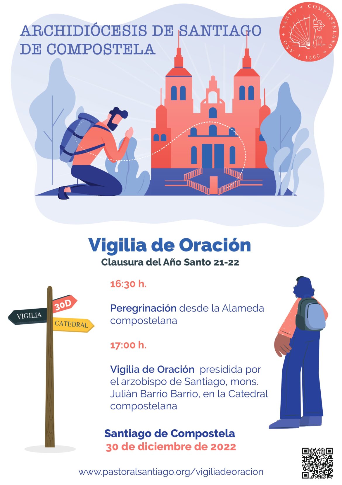 Vídeo de la Vigilia de la Oración (Catedral de Santiago, viernes 30 de diciembre de 2022)